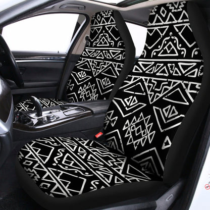 Black Ethnic Aztec Pattern Print Universal Fit Car Seat Covers