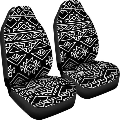 Black Ethnic Aztec Pattern Print Universal Fit Car Seat Covers