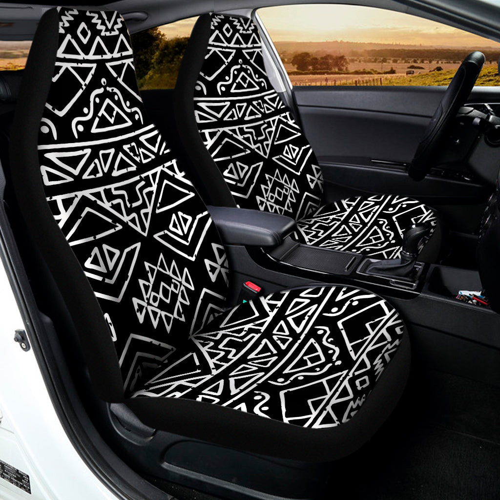 Black Ethnic Aztec Pattern Print Universal Fit Car Seat Covers