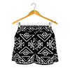 Black Ethnic Aztec Pattern Print Women's Shorts