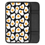 Black Fried Eggs Pattern Print Car Center Console Cover