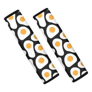 Black Fried Eggs Pattern Print Car Seat Belt Covers