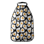 Black Fried Eggs Pattern Print Car Seat Organizers
