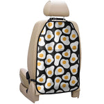 Black Fried Eggs Pattern Print Car Seat Organizers