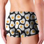 Black Fried Eggs Pattern Print Men's Boxer Briefs