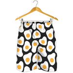 Black Fried Eggs Pattern Print Men's Shorts