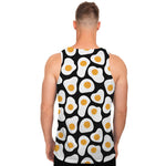 Black Fried Eggs Pattern Print Men's Tank Top