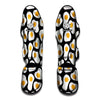 Black Fried Eggs Pattern Print Muay Thai Shin Guard