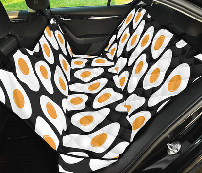 Black Fried Eggs Pattern Print Pet Car Back Seat Cover