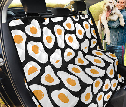 Black Fried Eggs Pattern Print Pet Car Back Seat Cover