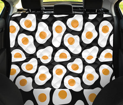 Black Fried Eggs Pattern Print Pet Car Back Seat Cover