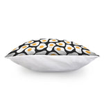 Black Fried Eggs Pattern Print Pillow Cover