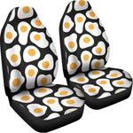 Black Fried Eggs Pattern Print Universal Fit Car Seat Covers