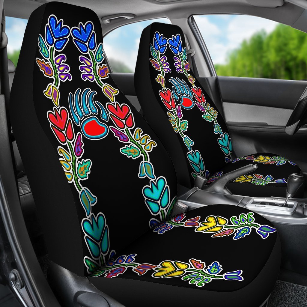 Black Generations Flowers Bearpaw Universal Fit Car Seat Covers GearFrost