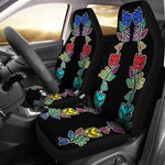 Black Generations Flowers Universal Fit Car Seat Covers GearFrost