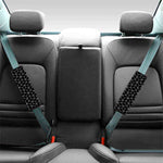 Black Geometric Cube Shape Pattern Print Car Seat Belt Covers