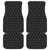 Black Geometric Cube Shape Pattern Print Front and Back Car Floor Mats