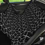 Black Geometric Cube Shape Pattern Print Pet Car Back Seat Cover