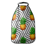Black Geometric Pineapple Pattern Print Car Seat Organizers
