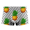 Black Geometric Pineapple Pattern Print Men's Boxer Briefs