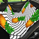 Black Geometric Pineapple Pattern Print Pet Car Back Seat Cover