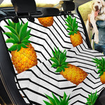 Black Geometric Pineapple Pattern Print Pet Car Back Seat Cover