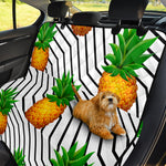 Black Geometric Pineapple Pattern Print Pet Car Back Seat Cover