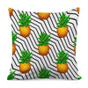 Black Geometric Pineapple Pattern Print Pillow Cover