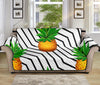 Black Geometric Pineapple Pattern Print Sofa Protector