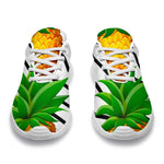 Black Geometric Pineapple Pattern Print Sport Shoes GearFrost