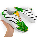 Black Geometric Pineapple Pattern Print Sport Shoes GearFrost