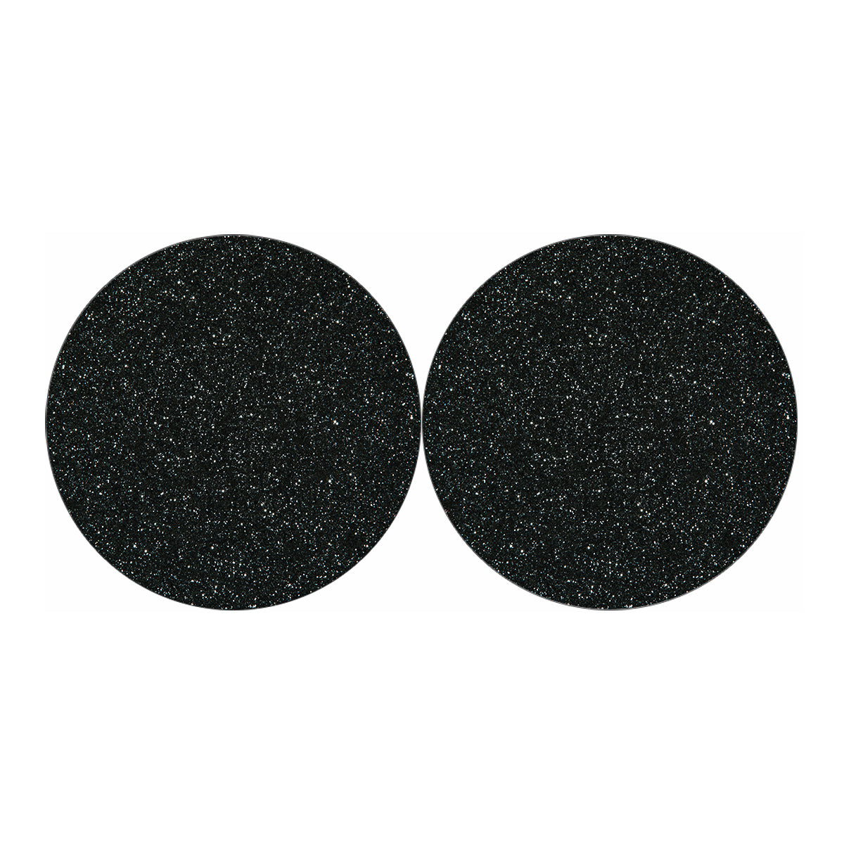 Black Glitter Artwork Print (NOT Real Glitter) Car Coasters