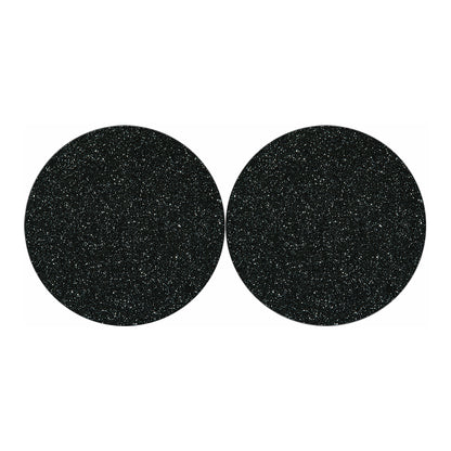 Black Glitter Artwork Print (NOT Real Glitter) Car Coasters