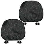 Black Glitter Artwork Print (NOT Real Glitter) Car Headrest Covers