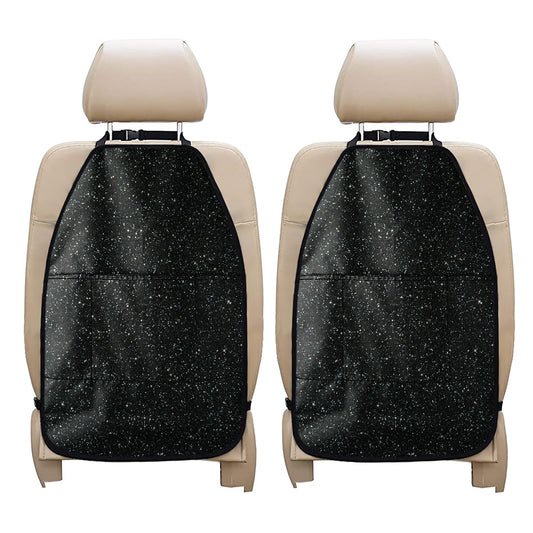 Black Glitter Artwork Print (NOT Real Glitter) Car Seat Organizers
