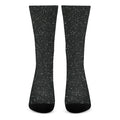 Black (NOT Real) Glitter Print Crew Socks
