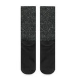 Black Glitter Artwork Print (NOT Real Glitter) Crew Socks