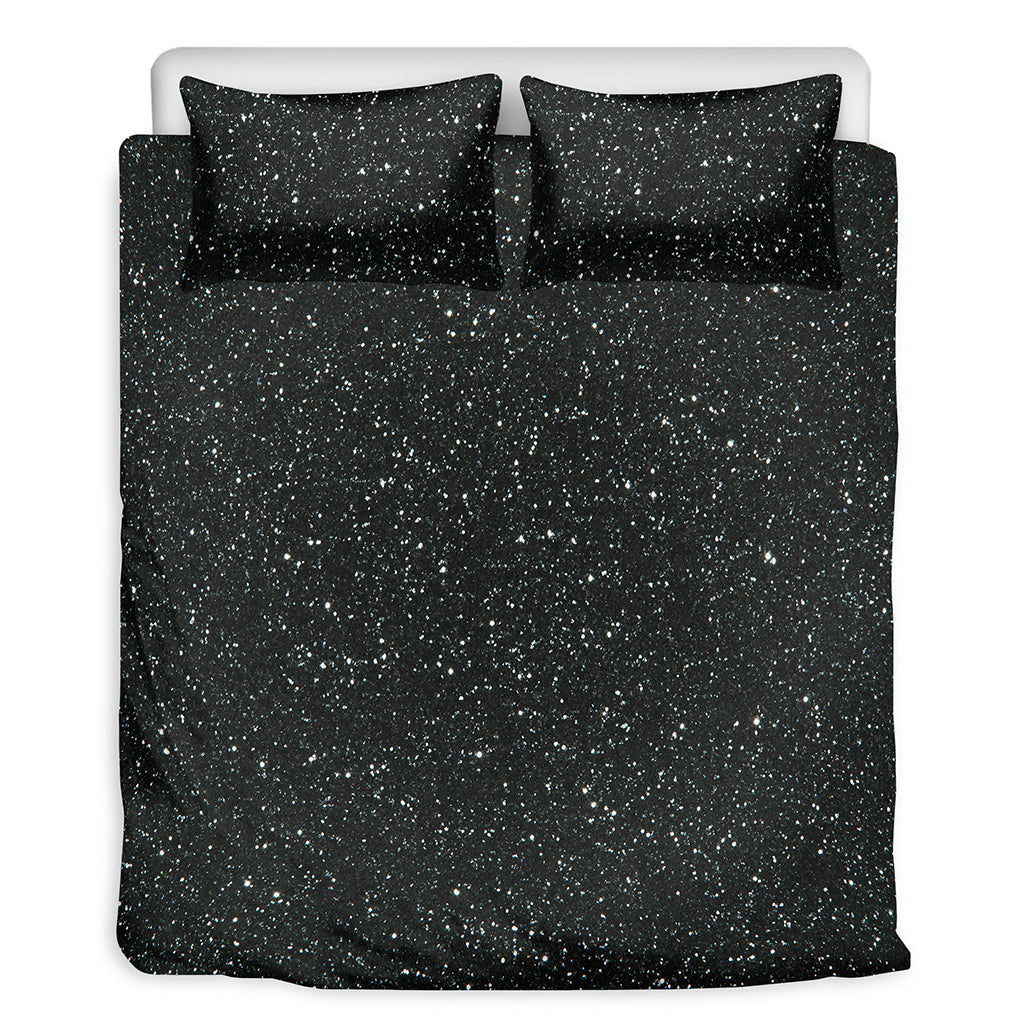 Black Glitter Artwork Print (NOT Real Glitter) Duvet Cover Bedding Set
