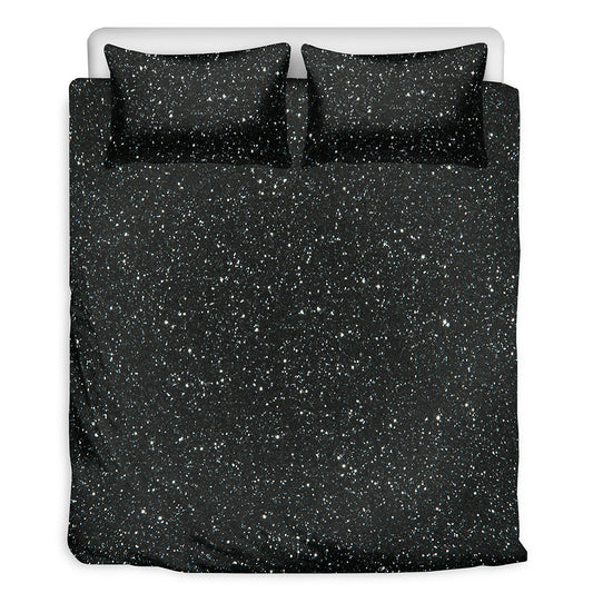 Black Glitter Artwork Print (NOT Real Glitter) Duvet Cover Bedding Set