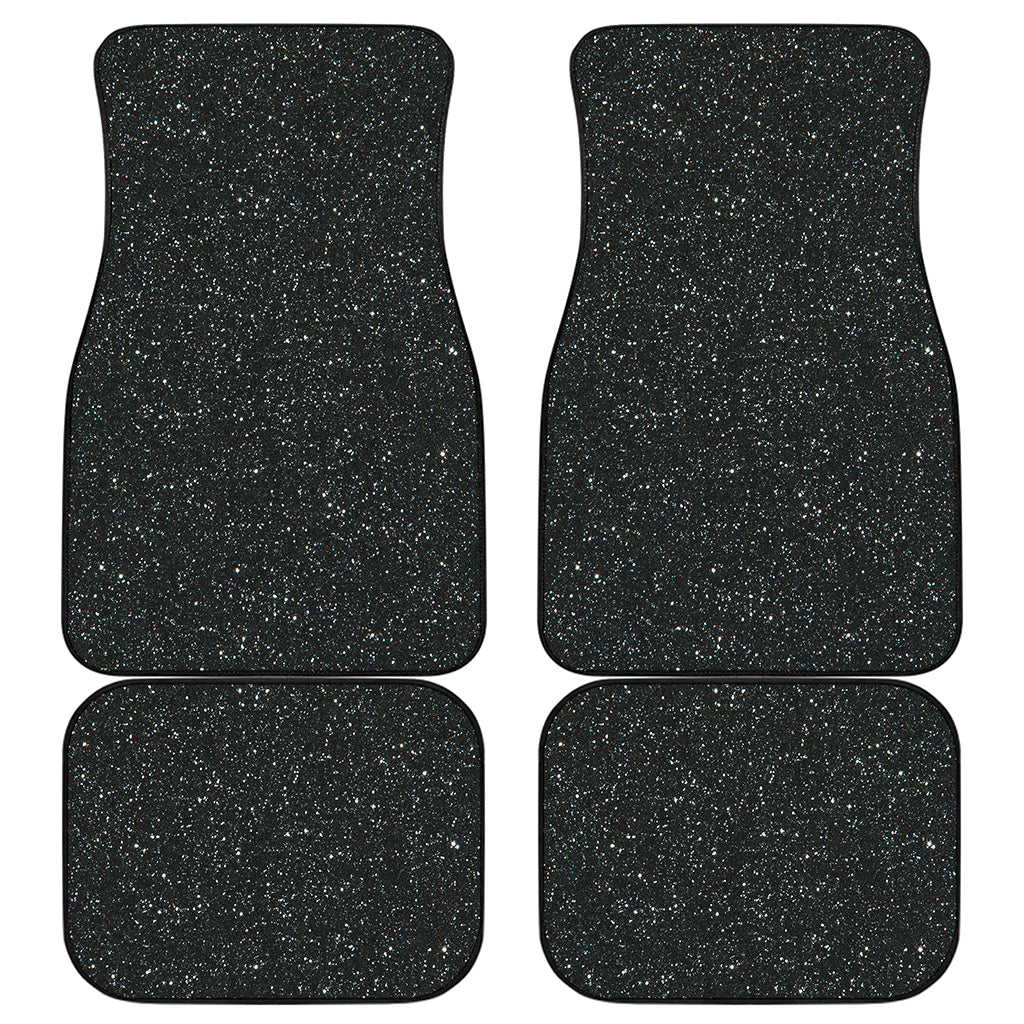 Black Glitter Artwork Print (NOT Real Glitter) Front and Back Car Floor Mats