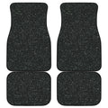 Black (NOT Real) Glitter Print Front and Back Car Floor Mats