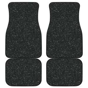 Black Glitter Artwork Print (NOT Real Glitter) Front and Back Car Floor Mats