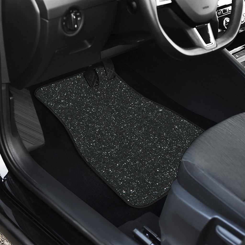 Black Glitter Artwork Print (NOT Real Glitter) Front and Back Car Floor Mats