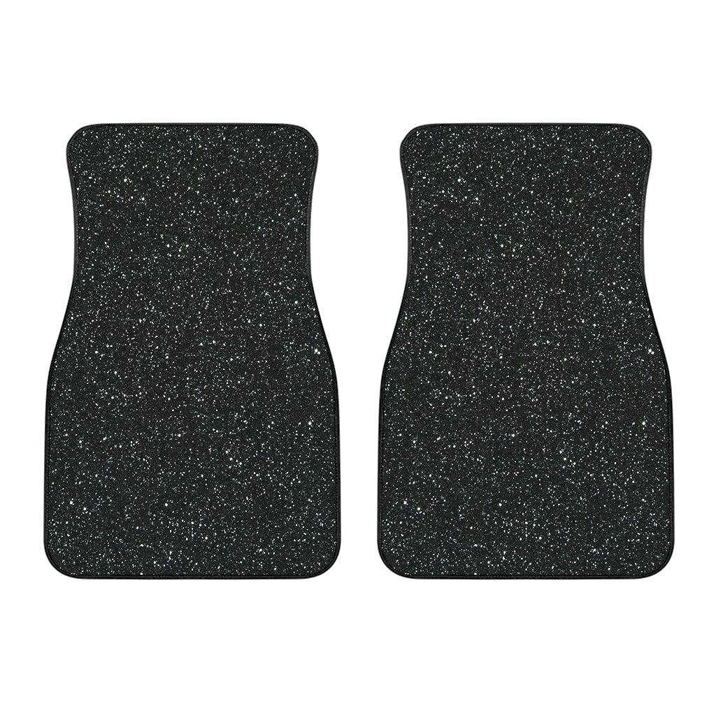 Black Glitter Artwork Print (NOT Real Glitter) Front Car Floor Mats