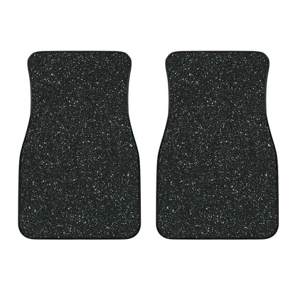 Black Glitter Artwork Print (NOT Real Glitter) Front Car Floor Mats