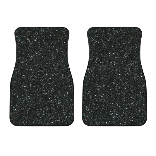 Black Glitter Artwork Print (NOT Real Glitter) Front Car Floor Mats