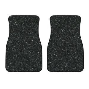 Black Glitter Artwork Print (NOT Real Glitter) Front Car Floor Mats