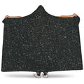 Black (NOT Real) Glitter Print Hooded Blanket