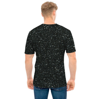 Black Glitter Artwork Print (NOT Real Glitter) Men's T-Shirt