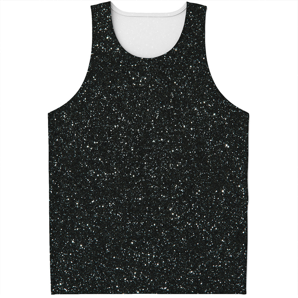 Black Glitter Artwork Print (NOT Real Glitter) Men's Tank Top